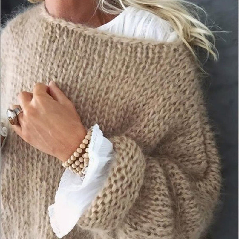 Pullover Damen mit weitem Schnitt und Off-Shoulder-Ausschnitt - 1 - Trendlinie