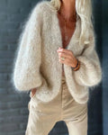 Cardigan Damen mit lässigem Schnitt und voluminösen Ärmeln für entspannte Looks - 1 - Trendlinie