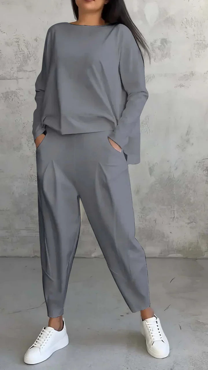 Zweiteiliges Outfit Damen mit lässiger Bluse und bequemen Hosen - 2 - Trendlinie