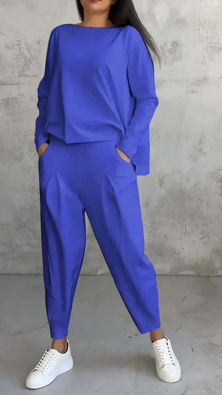 Zweiteiliges Outfit Damen mit lässiger Bluse und bequemen Hosen - 3 - Trendlinie