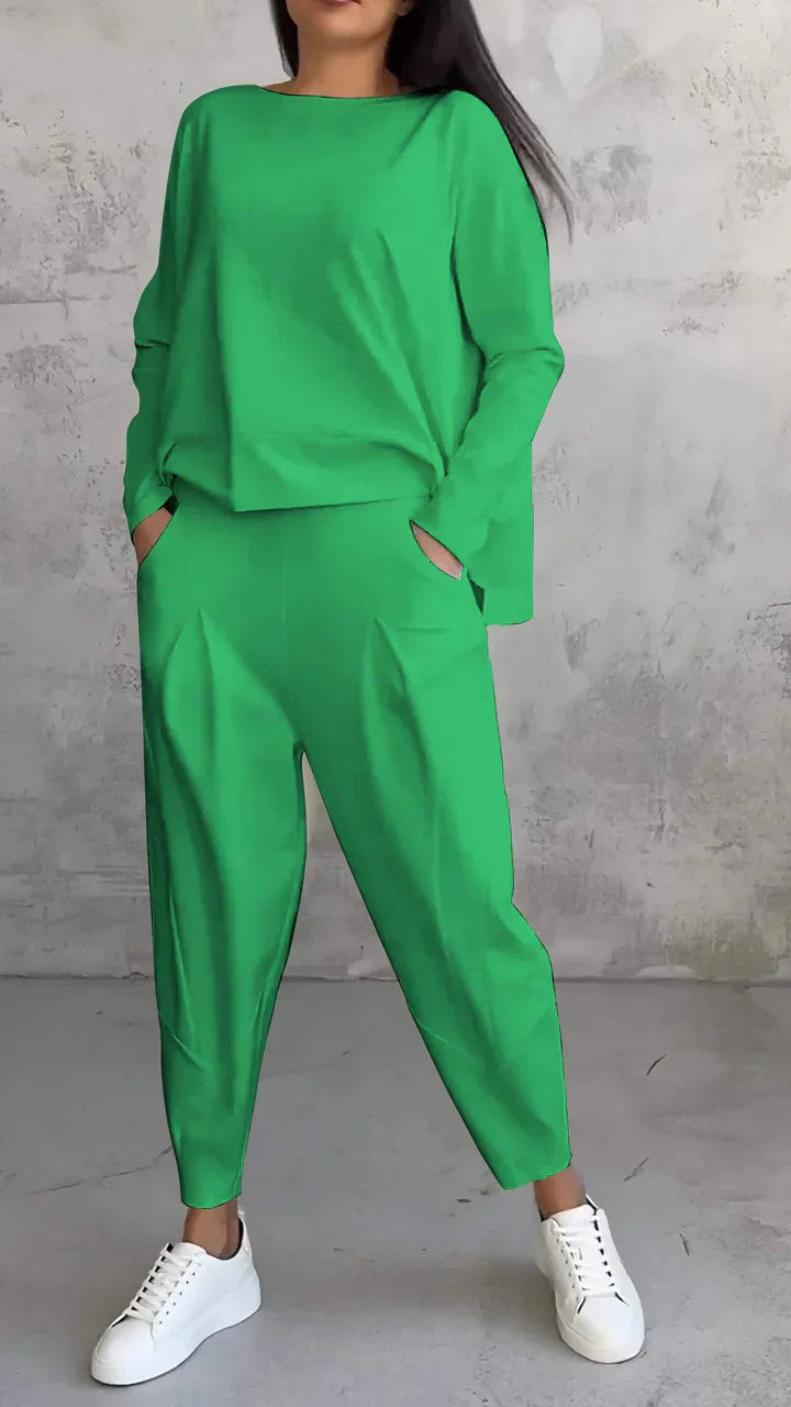 Zweiteiliges Outfit Damen mit lässiger Bluse und bequemen Hosen - 4 - Trendlinie