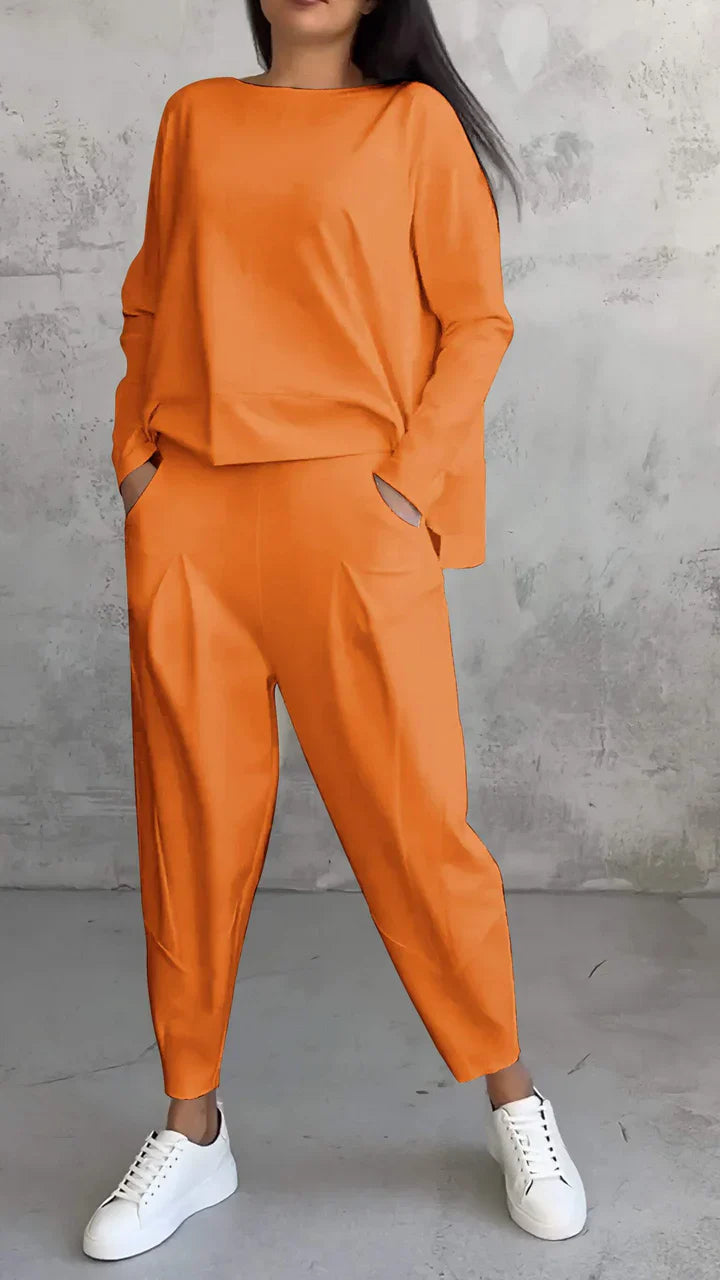 Zweiteiliges Outfit Damen mit lässiger Bluse und bequemen Hosen - 5 - Trendlinie