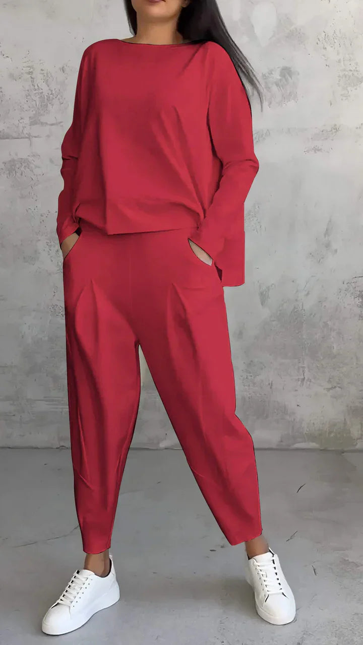 Zweiteiliges Outfit Damen mit lässiger Bluse und bequemen Hosen - 6 - Trendlinie
