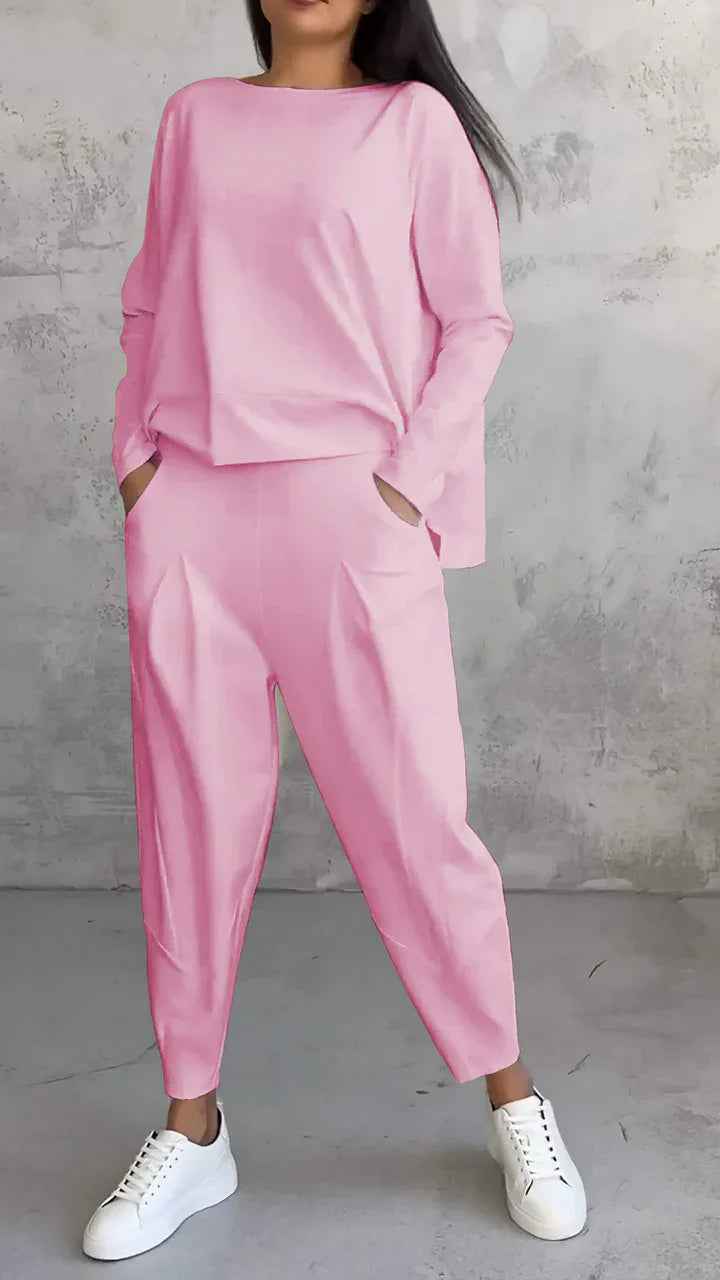 Zweiteiliges Outfit Damen mit lässiger Bluse und bequemen Hosen - 8 - Trendlinie