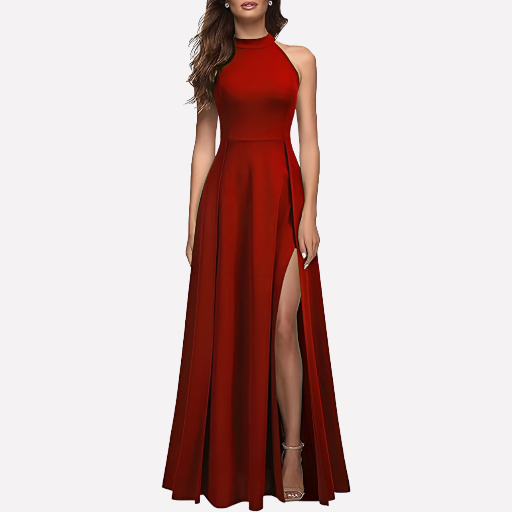 Abendkleid Damen mit hohem Schlitz und tailliertem Schnitt - 3 - Trendlinie