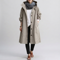 Damen Trenchcoat mit Kapuze – Modischer Schnitt und praktische Knopfleiste - 2 - Trendlinie