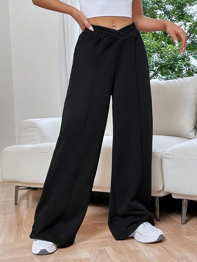 Weite Hose Damen mit hohem Bund und lässigem Schnitt für einen entspannten Look - 2 - Trendlinie
