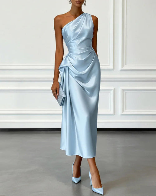 Abendkleid Damen mit asymmetrischem Schnitt und Wickeldesign - 1 - Trendlinie