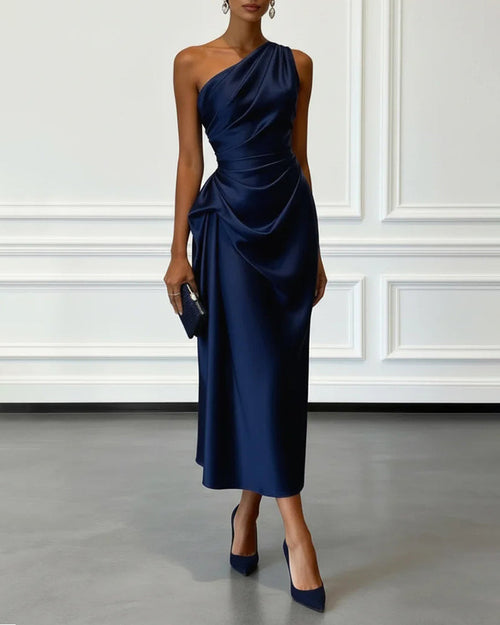 Abendkleid Damen mit asymmetrischem Schnitt und Wickeldesign - 2 - Trendlinie