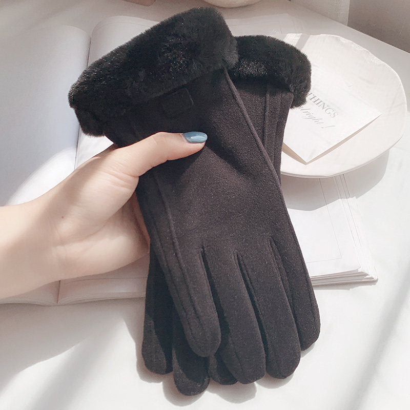 Damenhandschuhe mit Fleece-Futter und Touchscreen-Funktion - 1 - Trendlinie