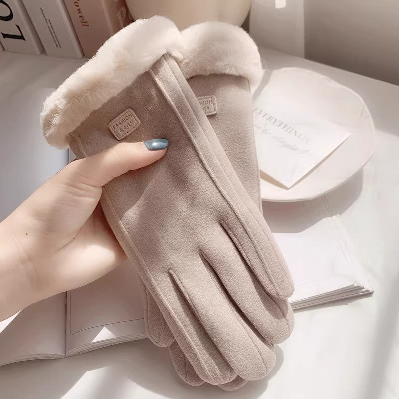 Damenhandschuhe mit Fleece-Futter und Touchscreen-Funktion - 3 - Trendlinie
