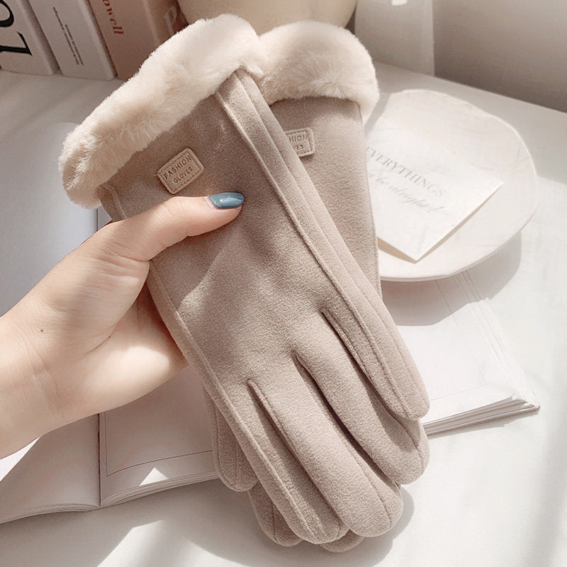 Damenhandschuhe mit Fleece-Futter und Touchscreen-Funktion - 6 - Trendlinie