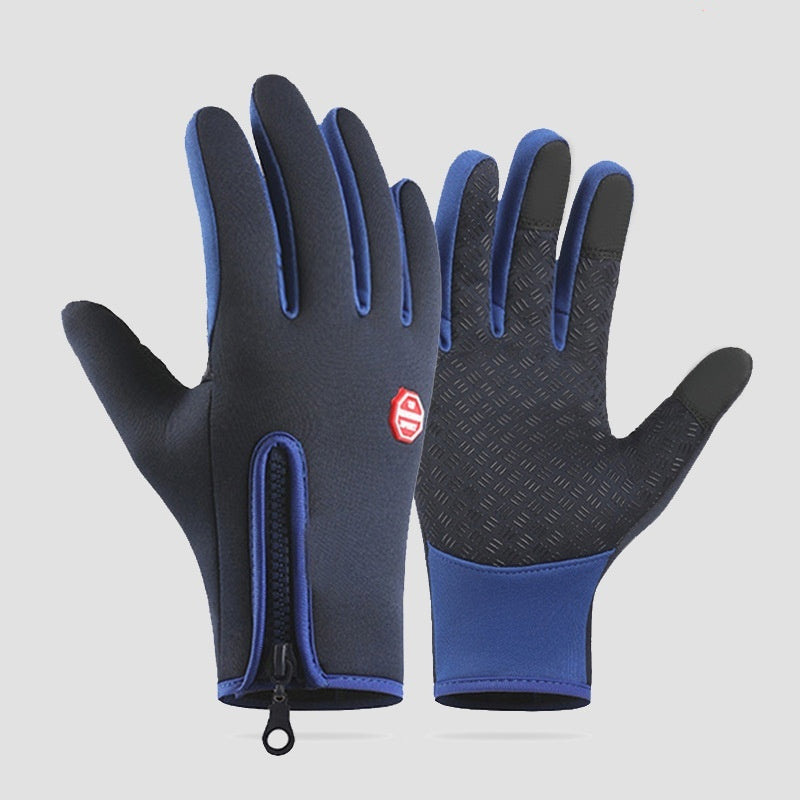 Damen-Fingerhandschuhe mit rutschfester Grip-Außenseite und praktischem Reißverschluss - 1 - Trendlinie