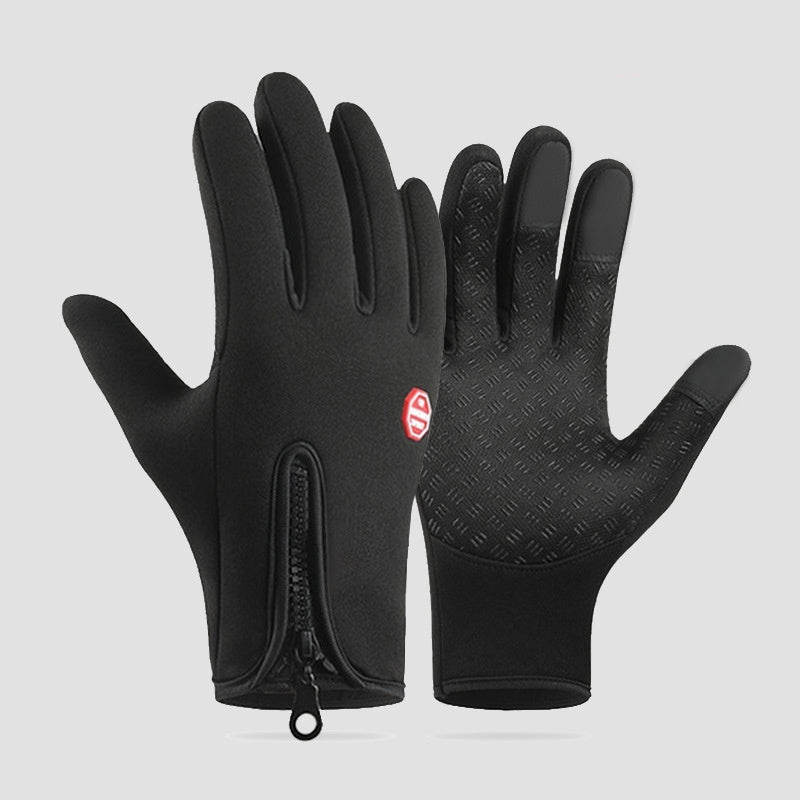 Damen-Fingerhandschuhe mit rutschfester Grip-Außenseite und praktischem Reißverschluss - 5 - Trendlinie