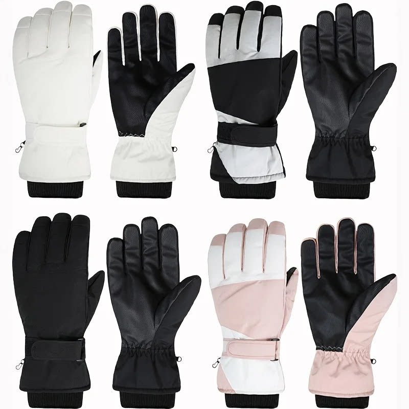 Damen Winterhandschuhe mit elastischem Bündchen und modernem Design - 4 - Trendlinie