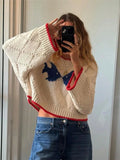 Damen Pullover mit Rundhalsausschnitt und angeschnittenen Ärmeln - 2 - Trendlinie