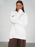 Damen Pullover mit lockerem Schnitt und Rundkragen - 6 - Trendlinie