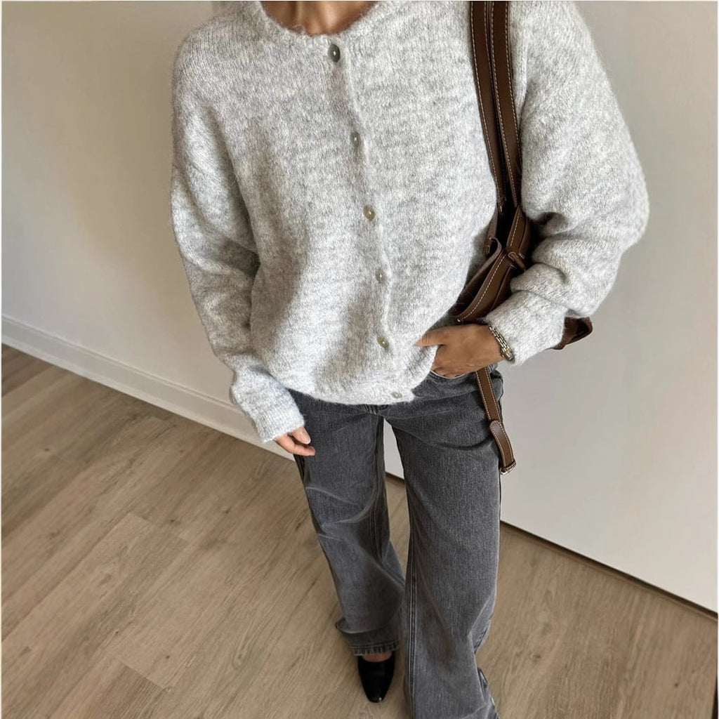Damen Cardigan mit Knöpfen – Lässiger Schnitt und zeitlose Farben - 1 - Trendlinie