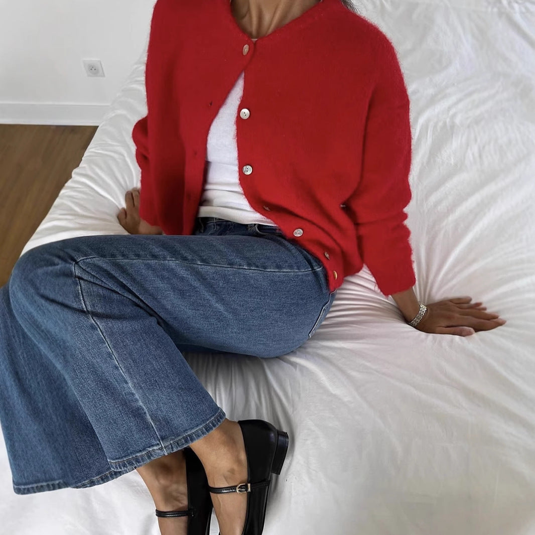 Damen Cardigan mit Knöpfen – Lässiger Schnitt und zeitlose Farben - 2 - Trendlinie