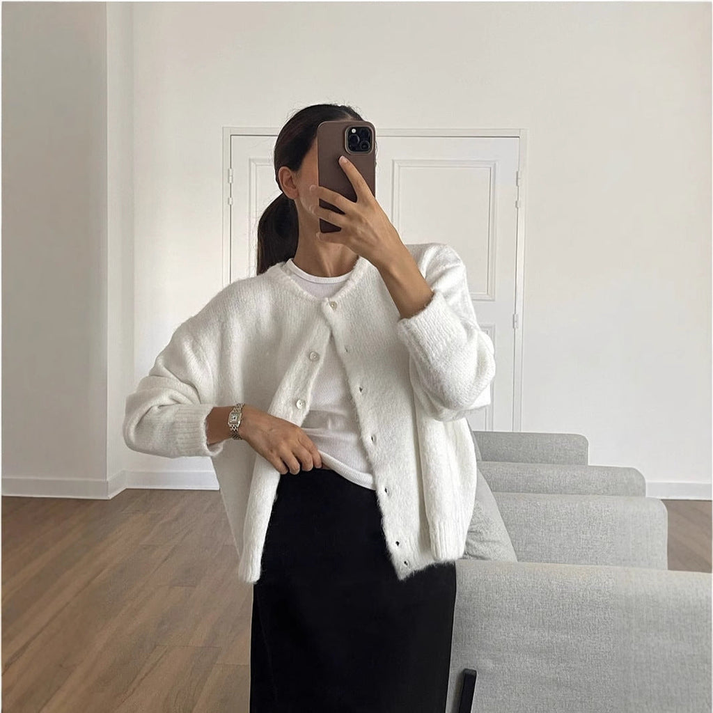 Damen Cardigan mit Knöpfen – Lässiger Schnitt und zeitlose Farben - 3 - Trendlinie