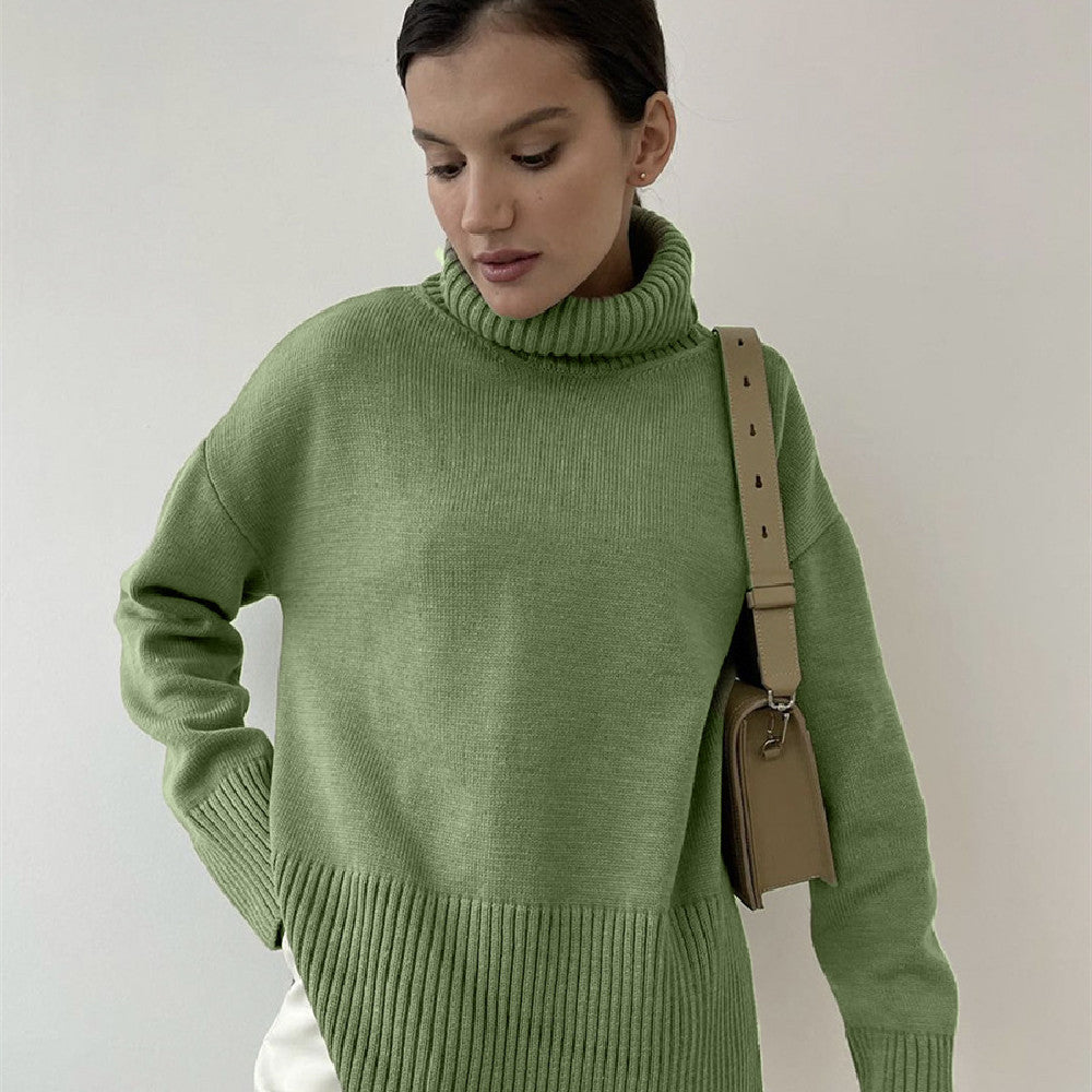 Damen Pullover mit Stehkragen und lockerem Schnitt - 2 - Trendlinie