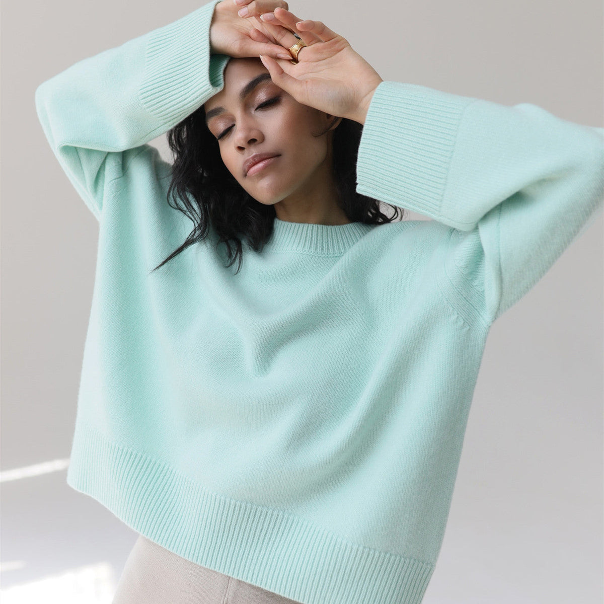 Pullover Damen mit weitem Schnitt und Rundhalsausschnitt - 4 - Trendlinie