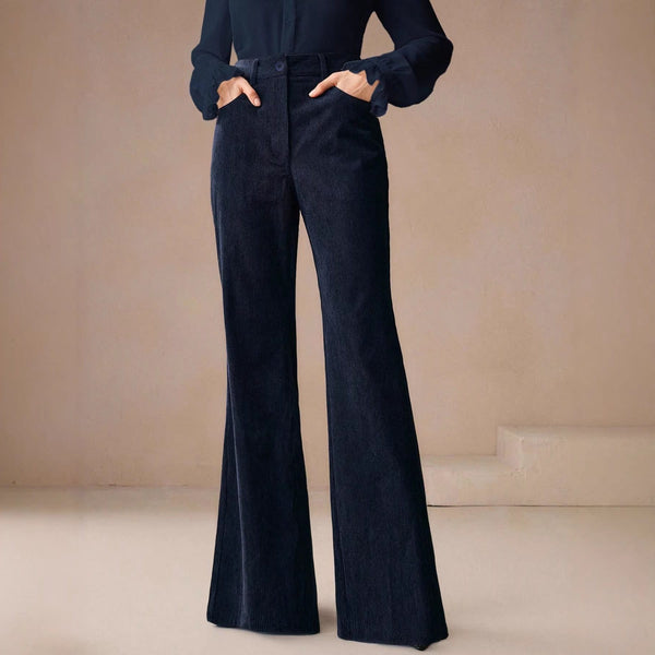 Weite Hose Damen mit Hohem Bund und Eleganter Silhouette - 1 - Trendlinie