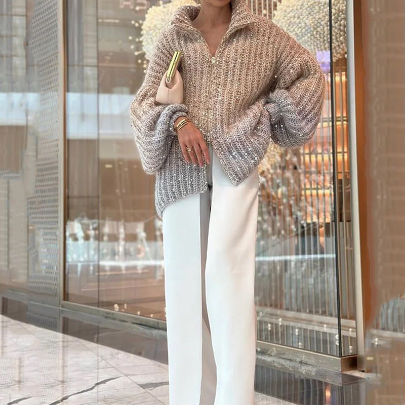 Femininer Cardigan Damen mit lässigem Schnitt und Glitzer-Details - 7 - Trendlinie