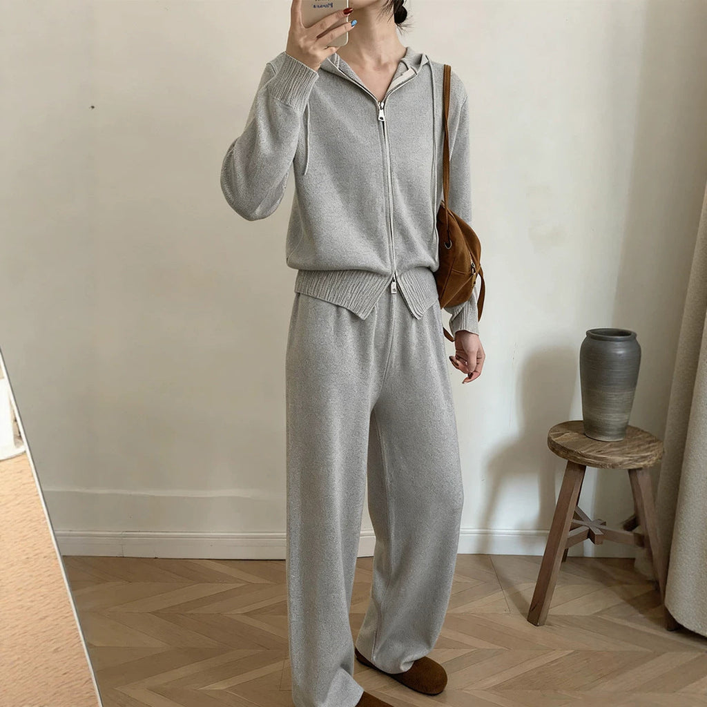 Lounge Set Damen mit Kapuze und lässigem Schnitt - 2 - Trendlinie