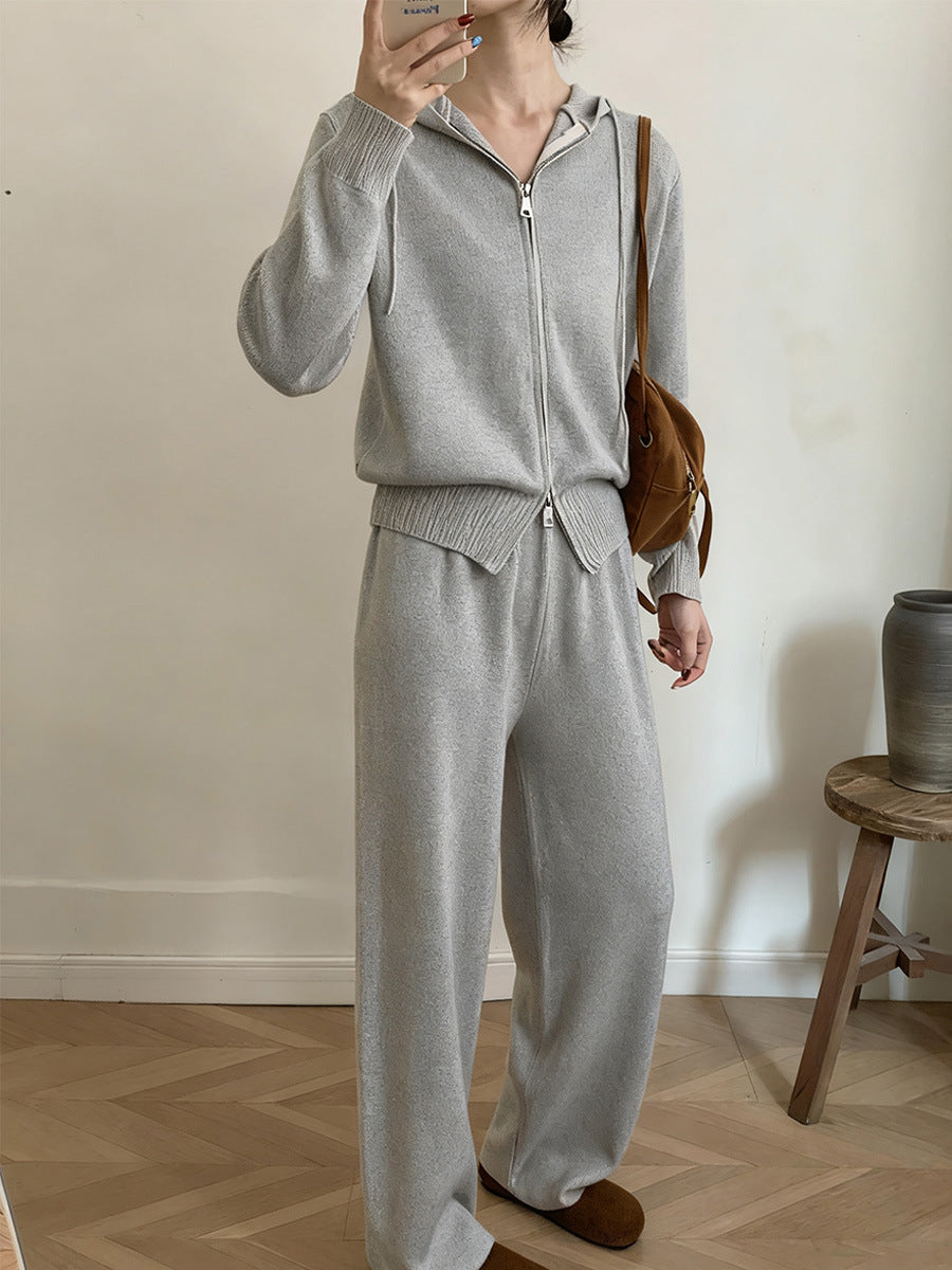 Lounge Set Damen mit Kapuze und lässigem Schnitt - 4 - Trendlinie