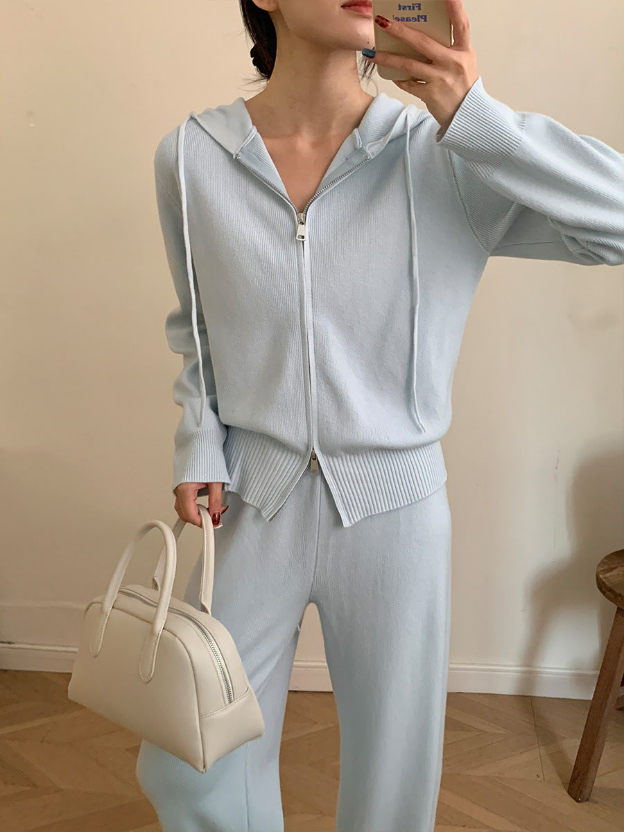 Lounge Set Damen mit Kapuze und lässigem Schnitt - 5 - Trendlinie
