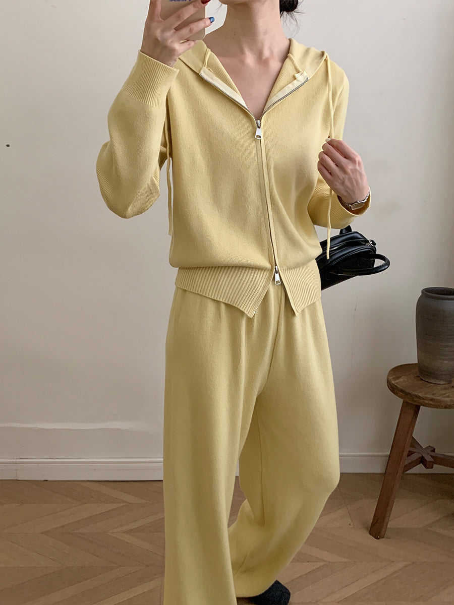 Lounge Set Damen mit Kapuze und lässigem Schnitt - 7 - Trendlinie