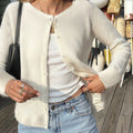 Cardigan Damen mit Rundhalsausschnitt und Knopfverschluss - 4 - Trendlinie