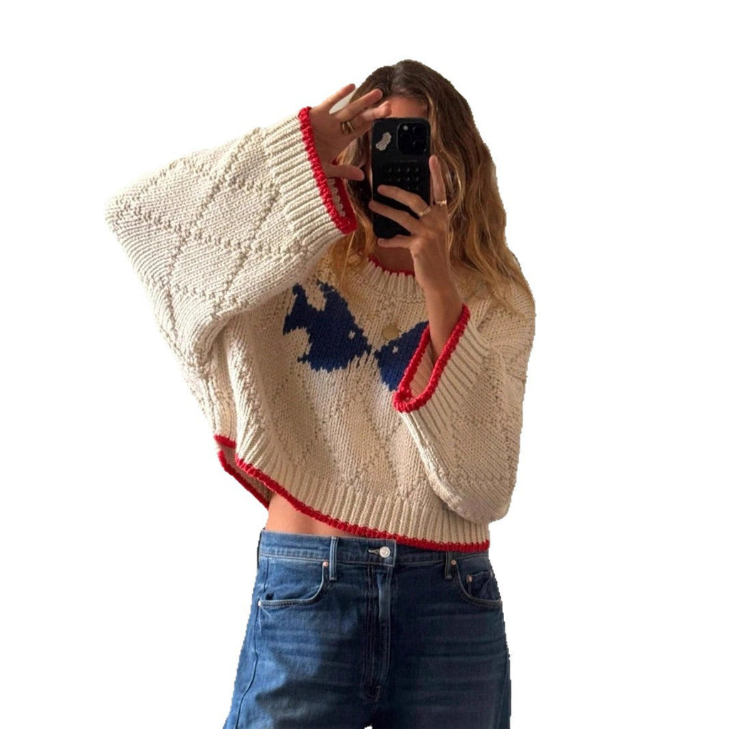 Damen Pullover mit lässigem Schnitt und off-shoulder Design - 8 - Trendlinie
