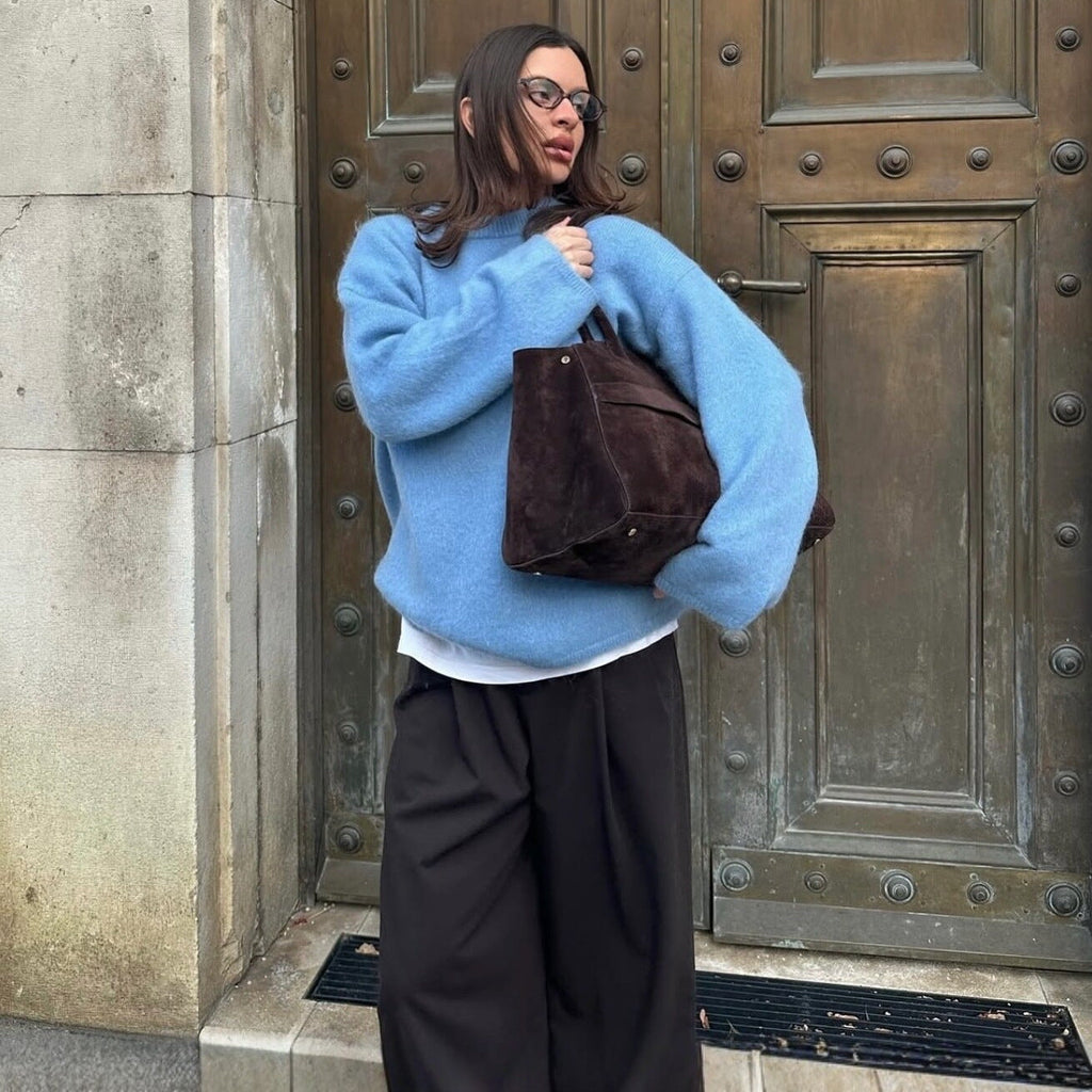Pullover Damen mit Rundhalsausschnitt und lässigem Schnitt - 1 - Trendlinie