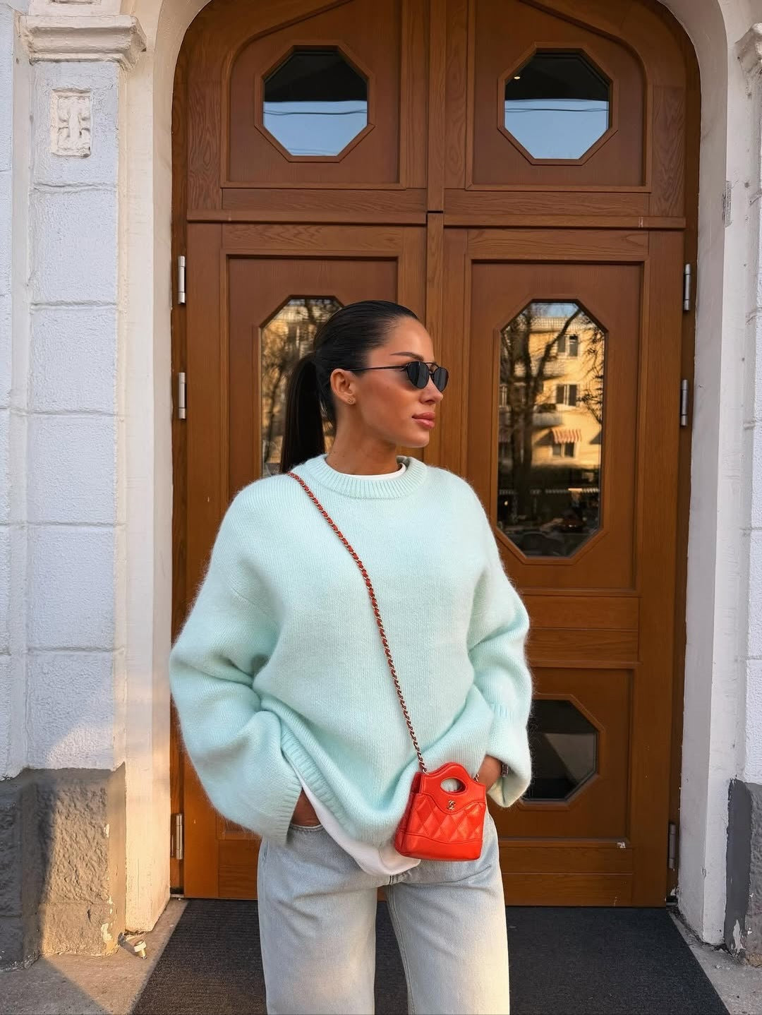 Pullover Damen mit Rundhalsausschnitt und lässigem Schnitt - 4 - Trendlinie