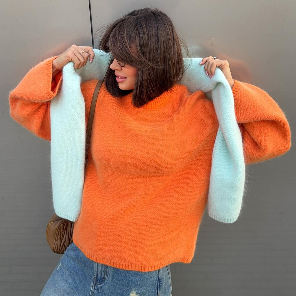 Pullover Damen mit Rundhalsausschnitt und lässigem Schnitt - 8 - Trendlinie