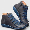 Damen Boots mit Schnürung und Reißverschluss in Braun - 2 - Trendlinie