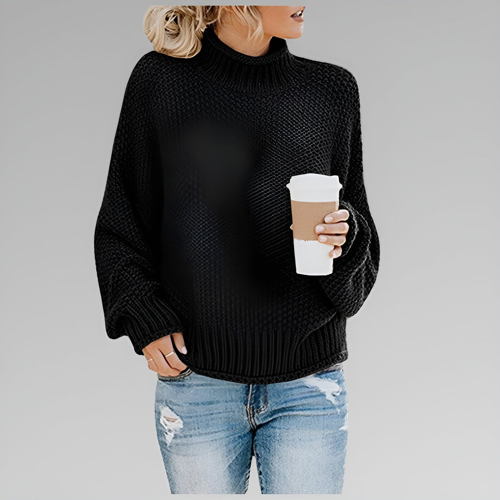 Damen Pullover mit Stehkragen und lässiger Passform - 4 - Trendlinie