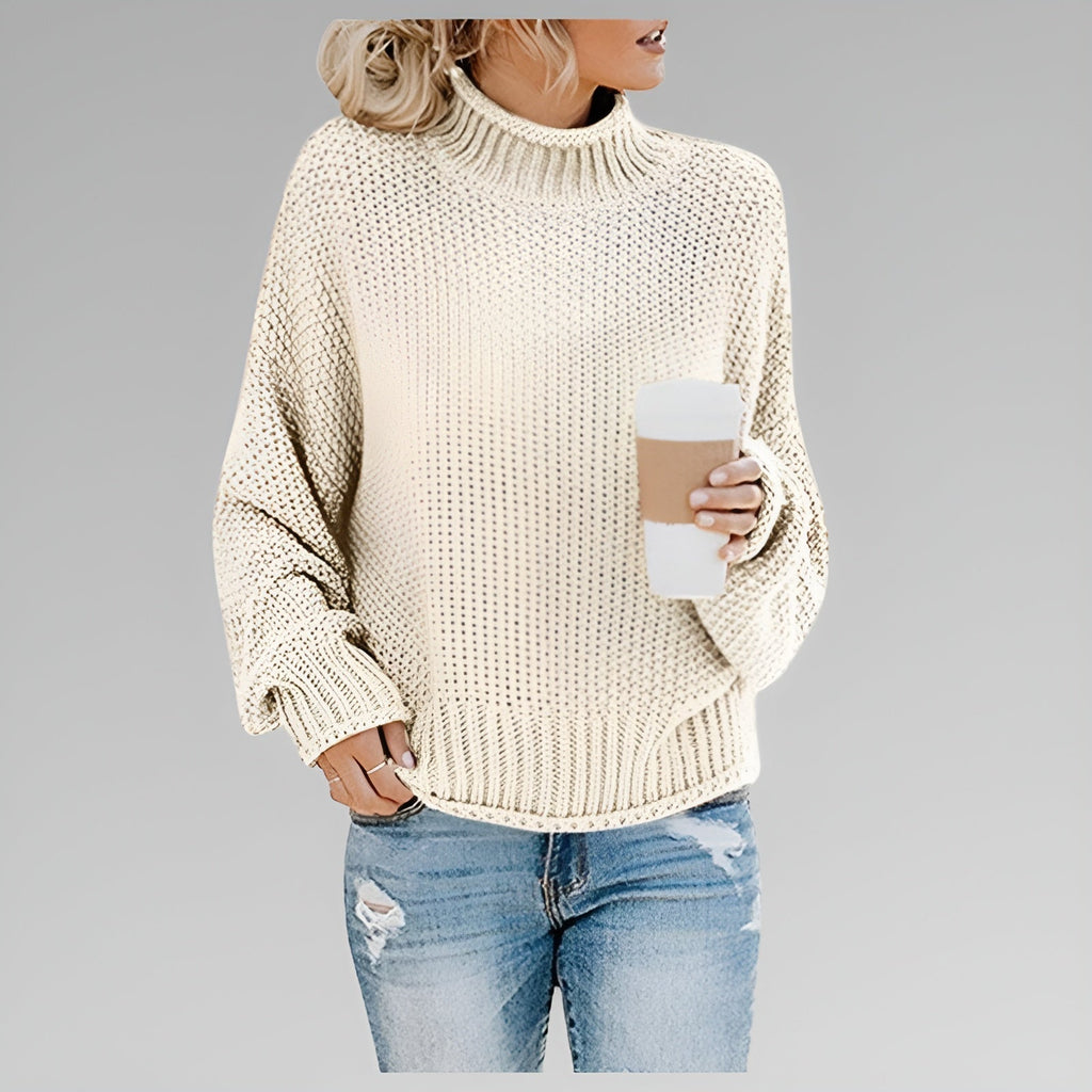 Damen Pullover mit Stehkragen und lässiger Passform - 6 - Trendlinie