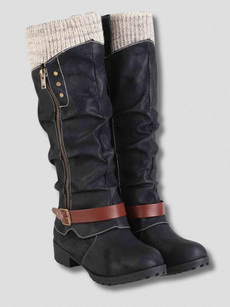 Stiefeletten Damen mit hohem Schaft und praktischen Reißverschlüssen - 2 - Trendlinie