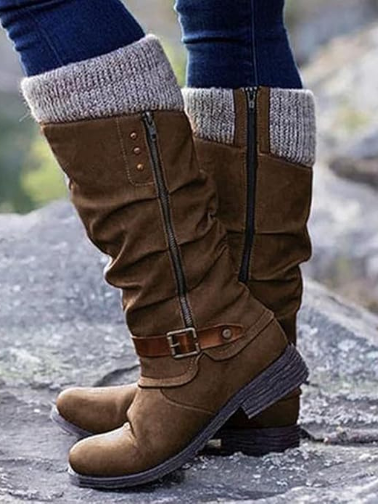 Stiefeletten Damen mit hohem Schaft und praktischen Reißverschlüssen - 3 - Trendlinie