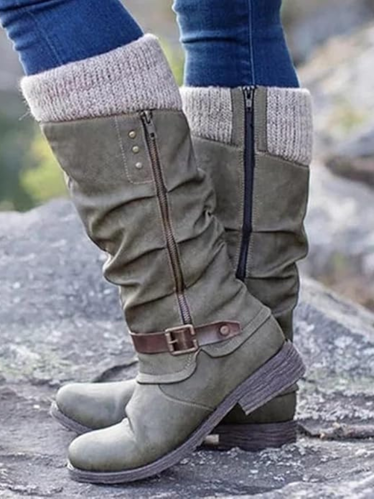 Stiefeletten Damen mit hohem Schaft und praktischen Reißverschlüssen - 5 - Trendlinie
