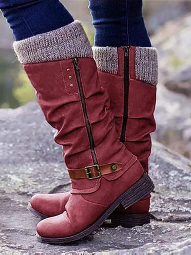 Stiefeletten Damen mit hohem Schaft und praktischen Reißverschlüssen - 7 - Trendlinie