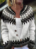 Damen Cardigan mit klassischem Muster und Knöpfen - 1 - Trendlinie