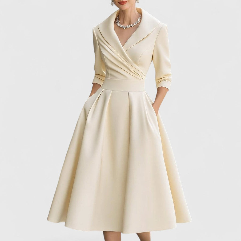 Elegantes Abendkleid Damen mit Wickelschnitt und schwingendem Rock - 11 - Trendlinie
