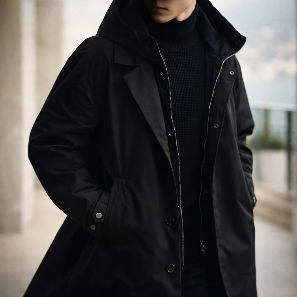 Damen Trenchcoat mit Kapuze und modernem Schnitt - 4 - Trendlinie