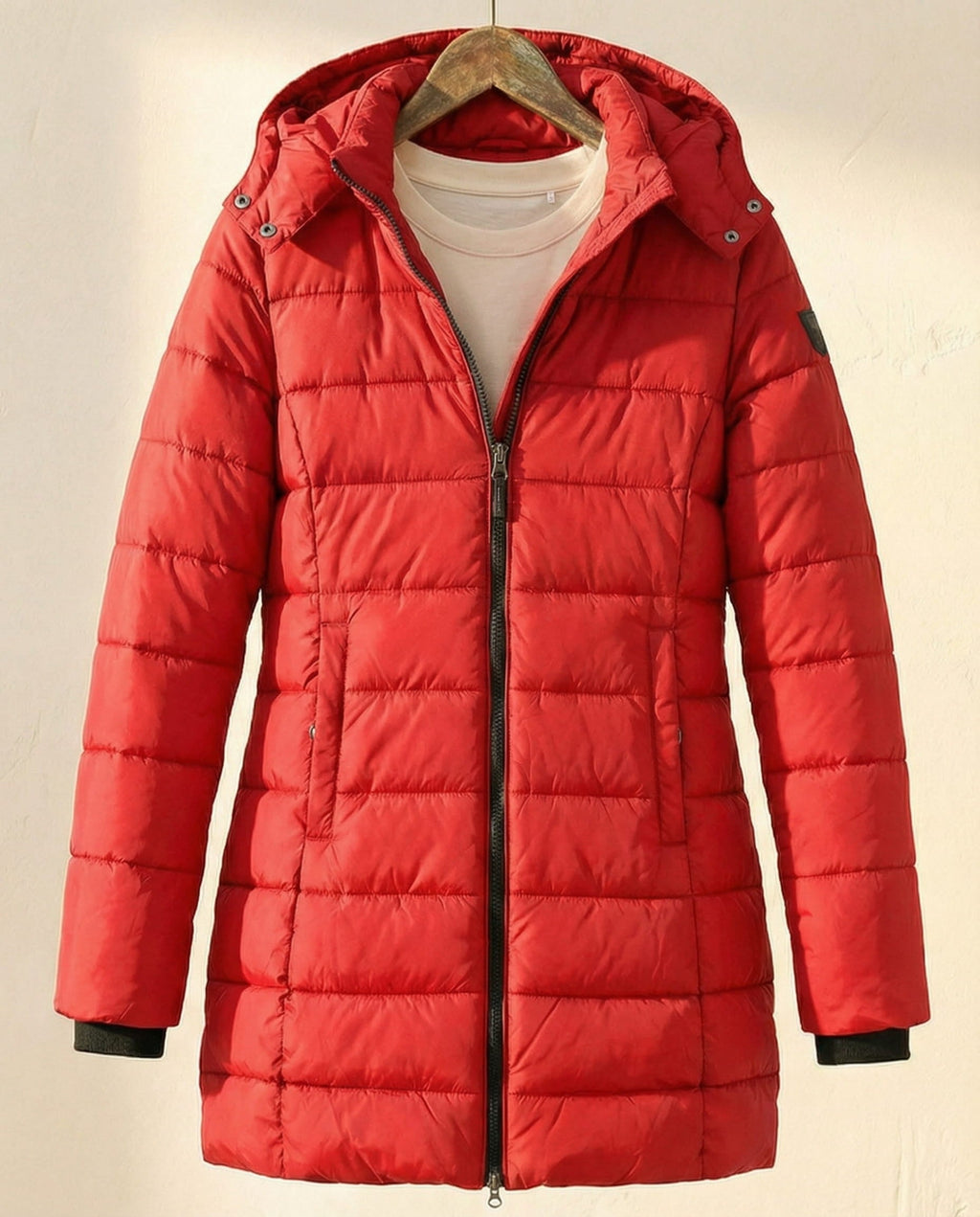 Damen Jacke mit Kapuze und tailliertem Schnitt – in trendigem Gelb - 2 - Trendlinie