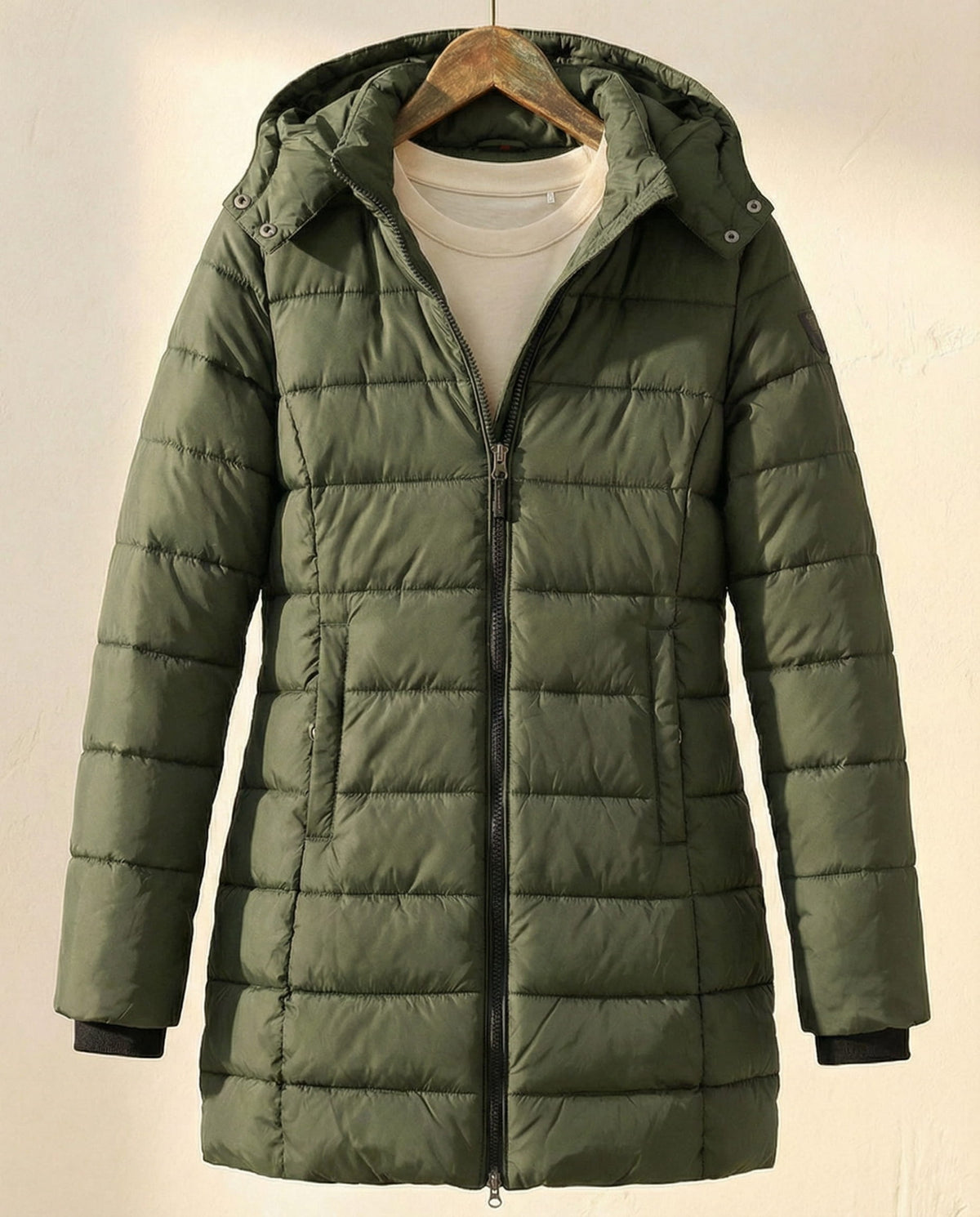 Damen Jacke mit Kapuze und tailliertem Schnitt – in trendigem Gelb - 3 - Trendlinie