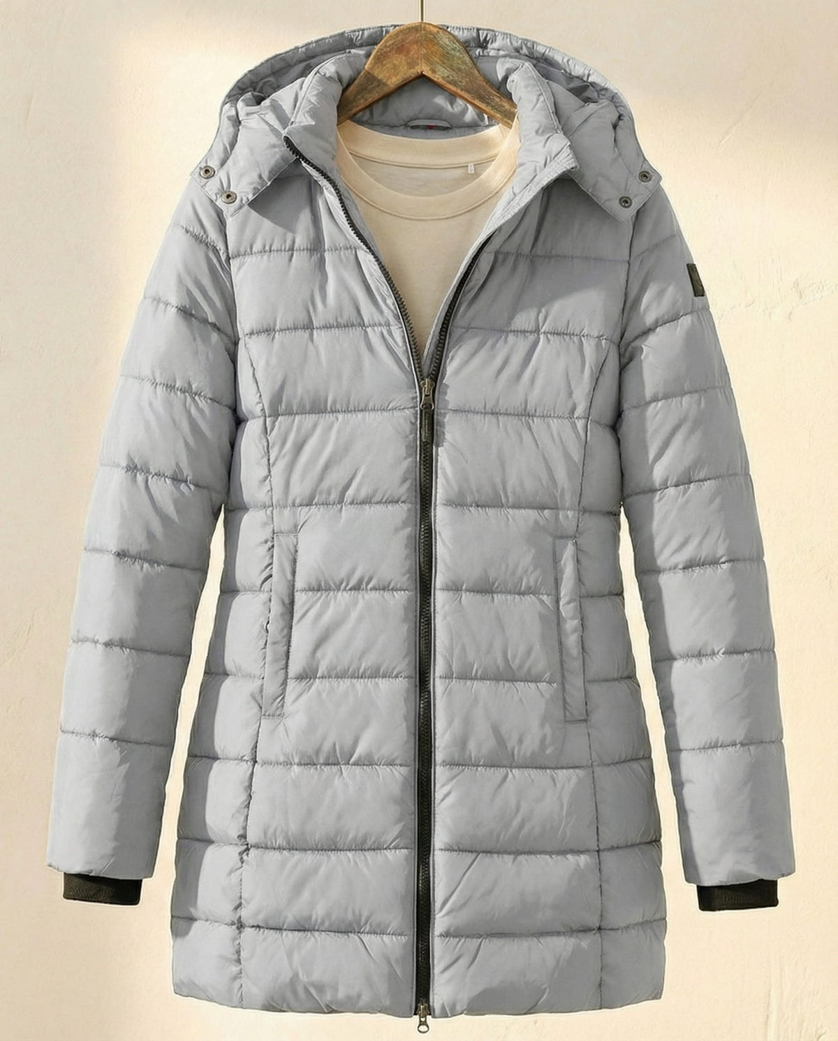 Damen Jacke mit Kapuze und tailliertem Schnitt – in trendigem Gelb - 4 - Trendlinie
